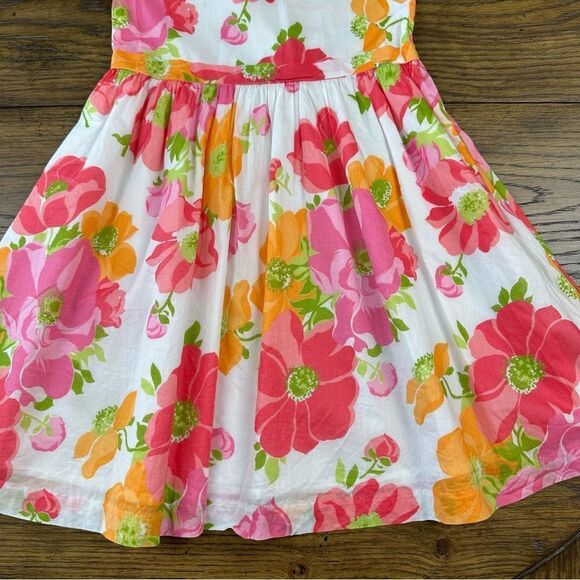 Janie and Jack Pink Floral Spring Summer Dress - Picture 4 of 8